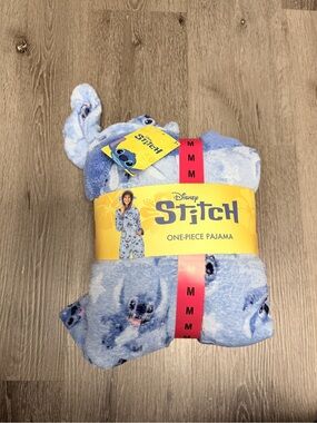 Disney Light Blue Stitch Plush One-Piece Pajama